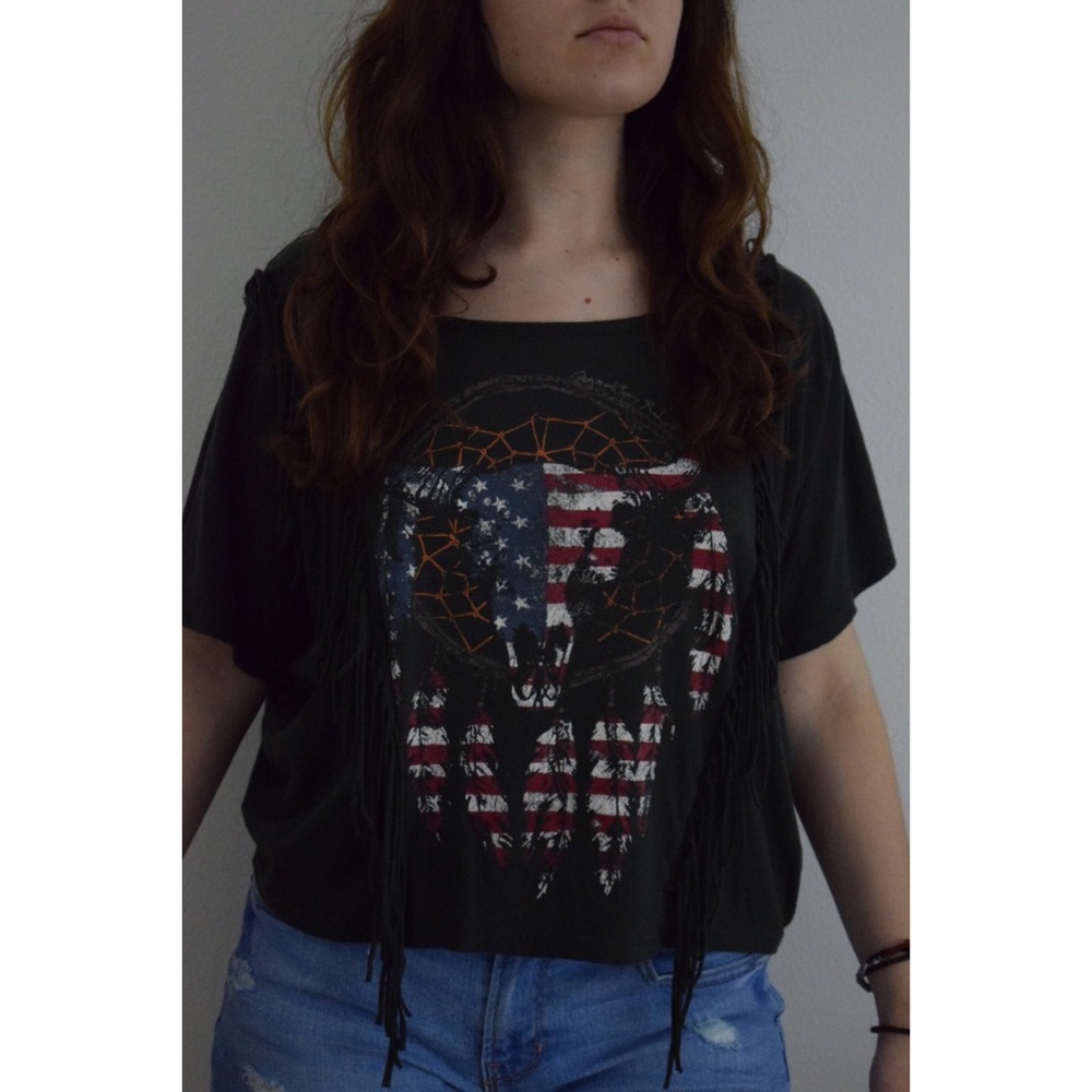 Western Frayed Dark Green Ralph Lauren Top